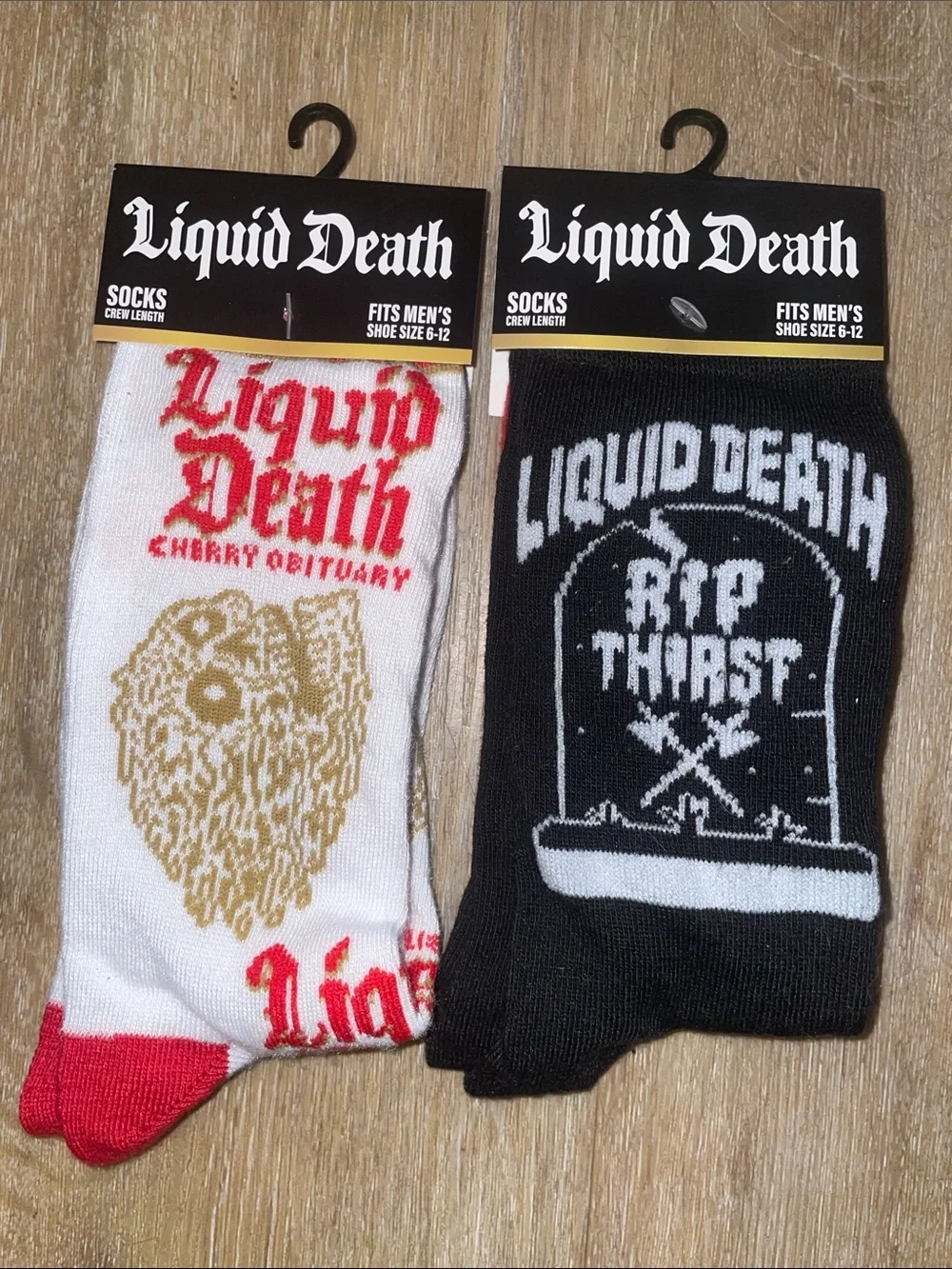 Liquid Death Crew Socks Set — White & Black
